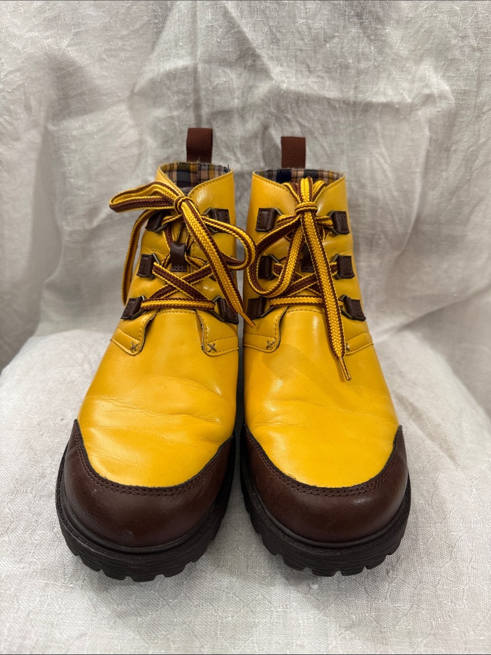 Alegria Yellow and Brown Women's Winter Lace-Up Boots
